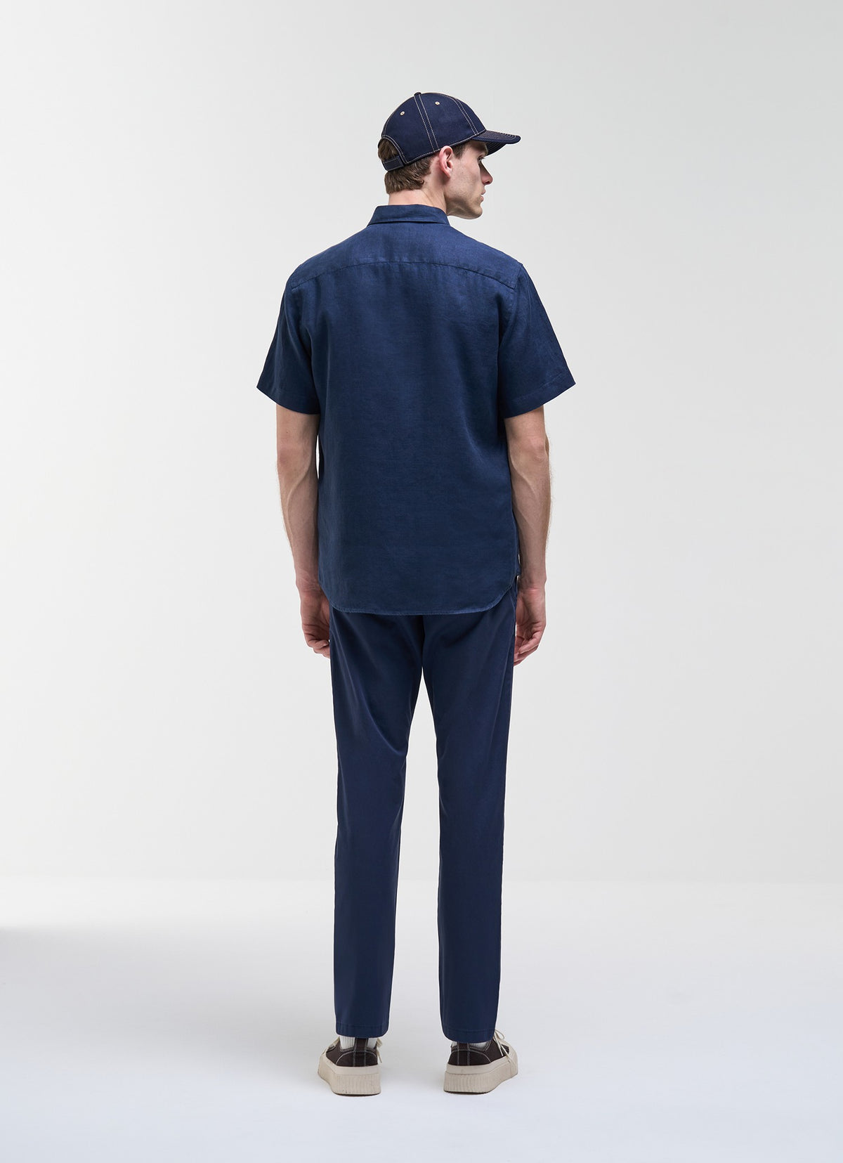 Camicia a maniche corte in lino 85866AY 68 COLMAR 