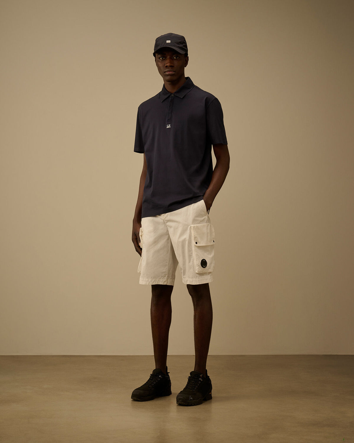 Cotton Gabardine Lens Cargo Shorts 20CMBE254A 103 C.P. COMPANY 