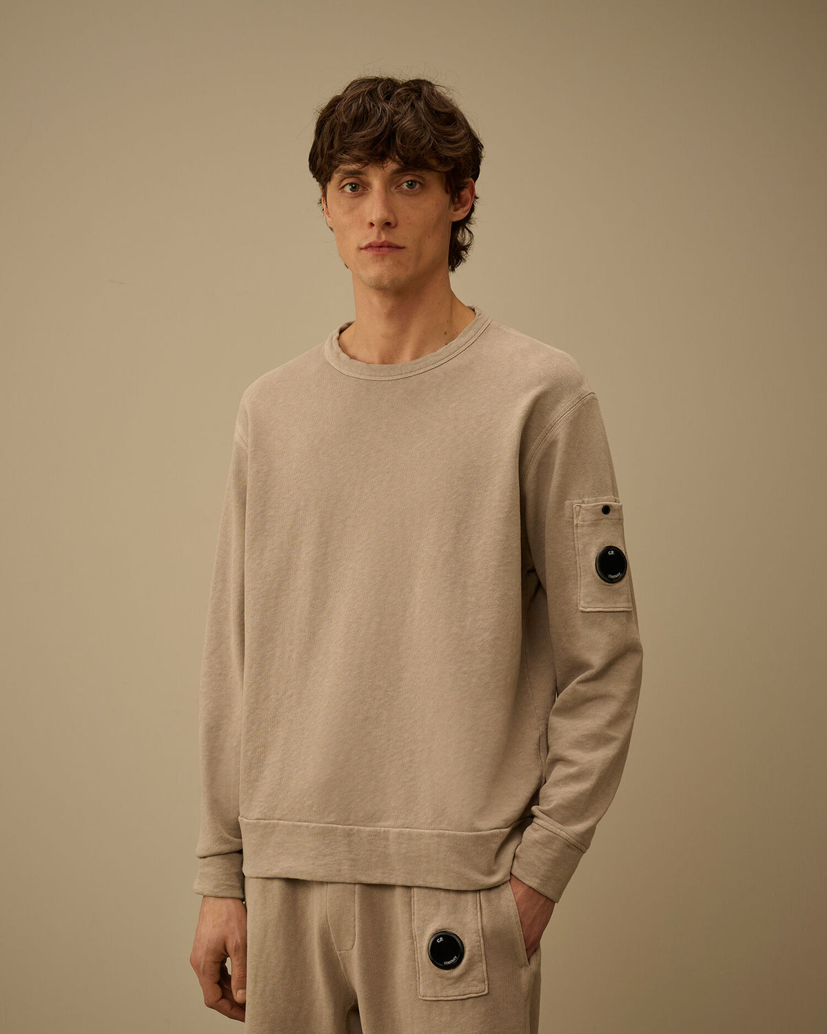 Malfilè Fleece Lens Crewneck Sweatshirt 20CMSS207A 904 C.P. COMPANY 
