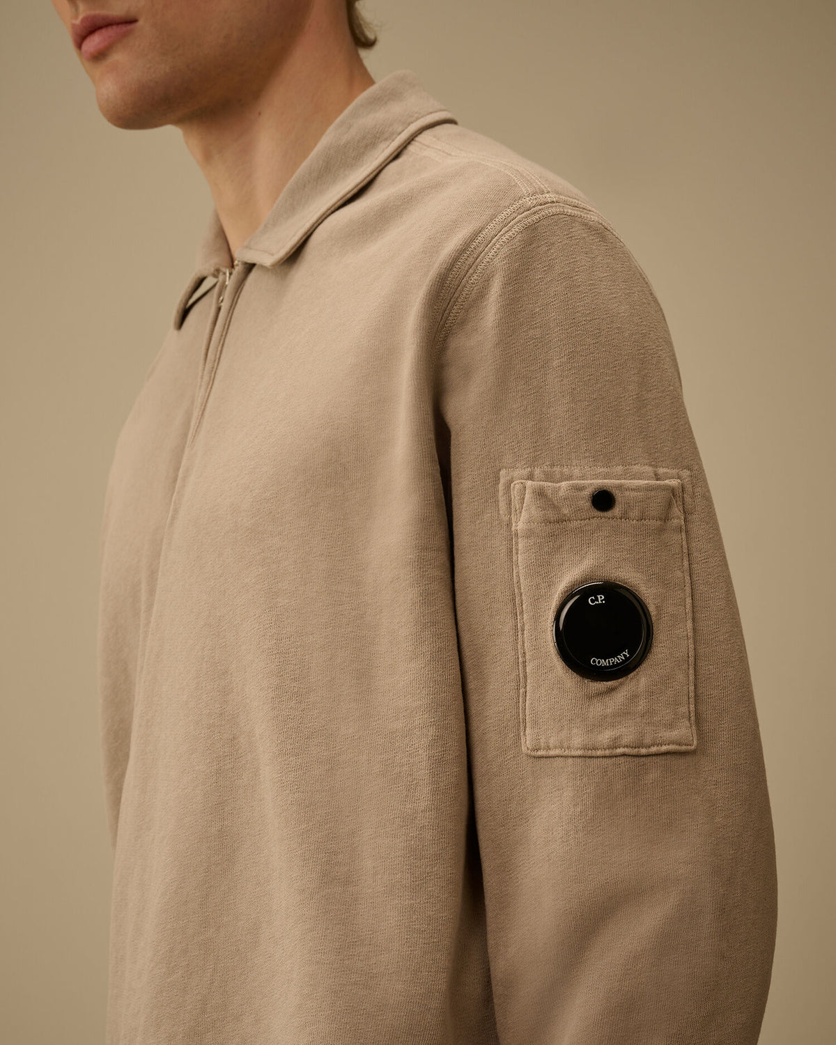 Malfilè Fleece Lens Half Zip Sweatshirt 20CMSS208A 904 C.P. COMPANY 