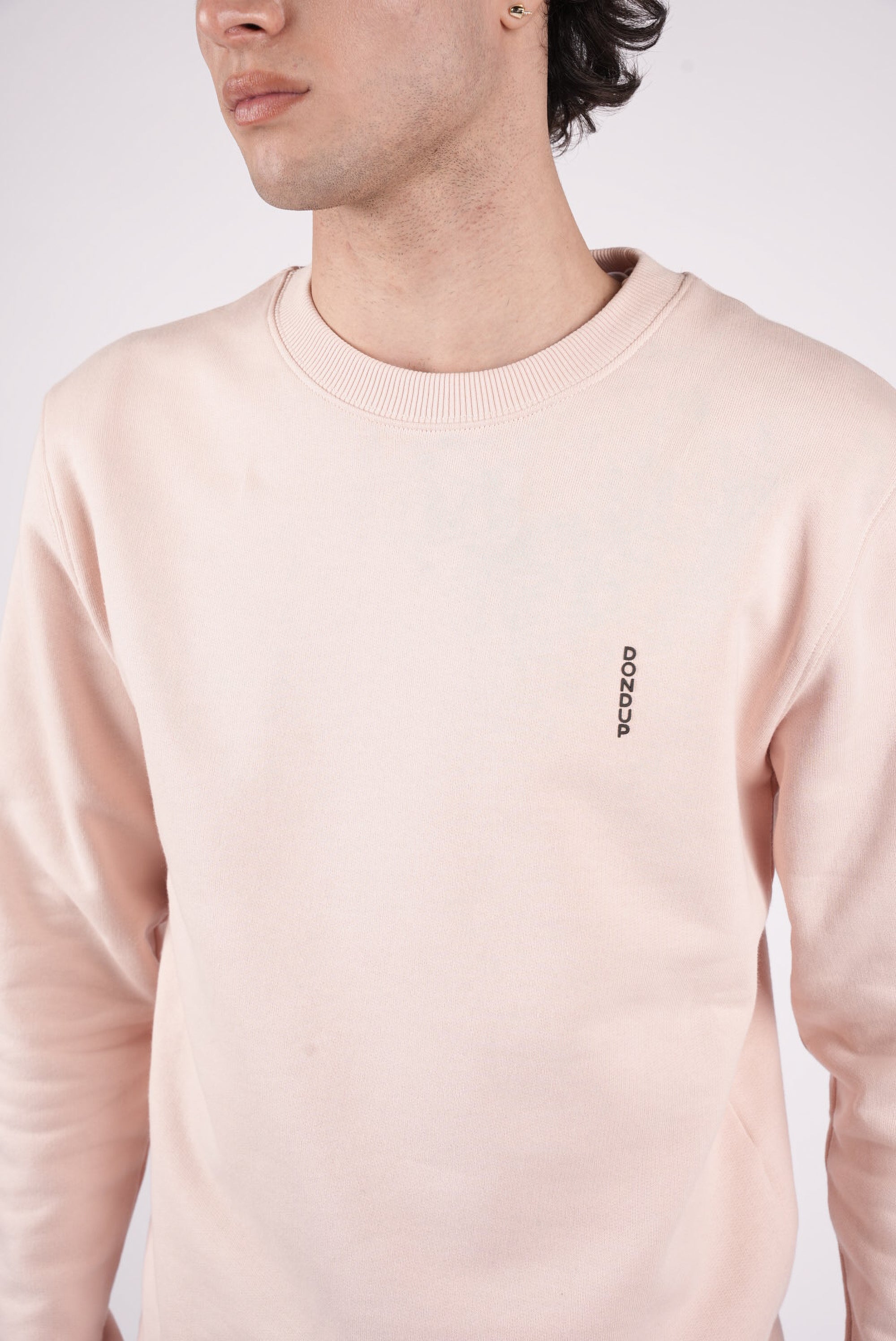 Felpa girocollo regular in cotone UF641KF0196UML9 511 DONDUP 