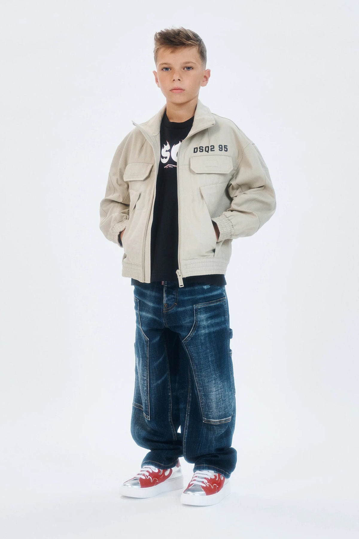 Jeans straight lavaggio blu medio DQ2636D0AFS DQ01 DSQUARED2 