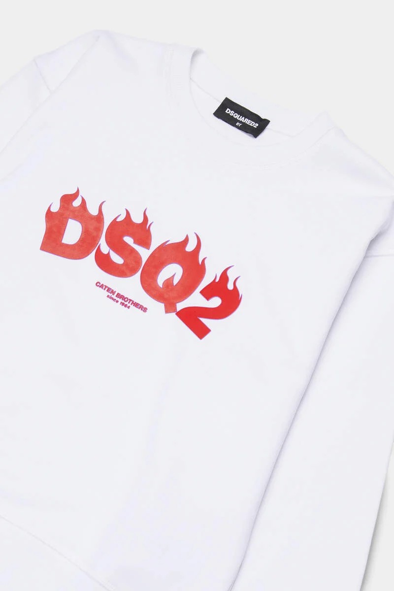Felpa girocollo con logo DSQ2 DQ3187D0AGW DQ100 DSQUARED2 