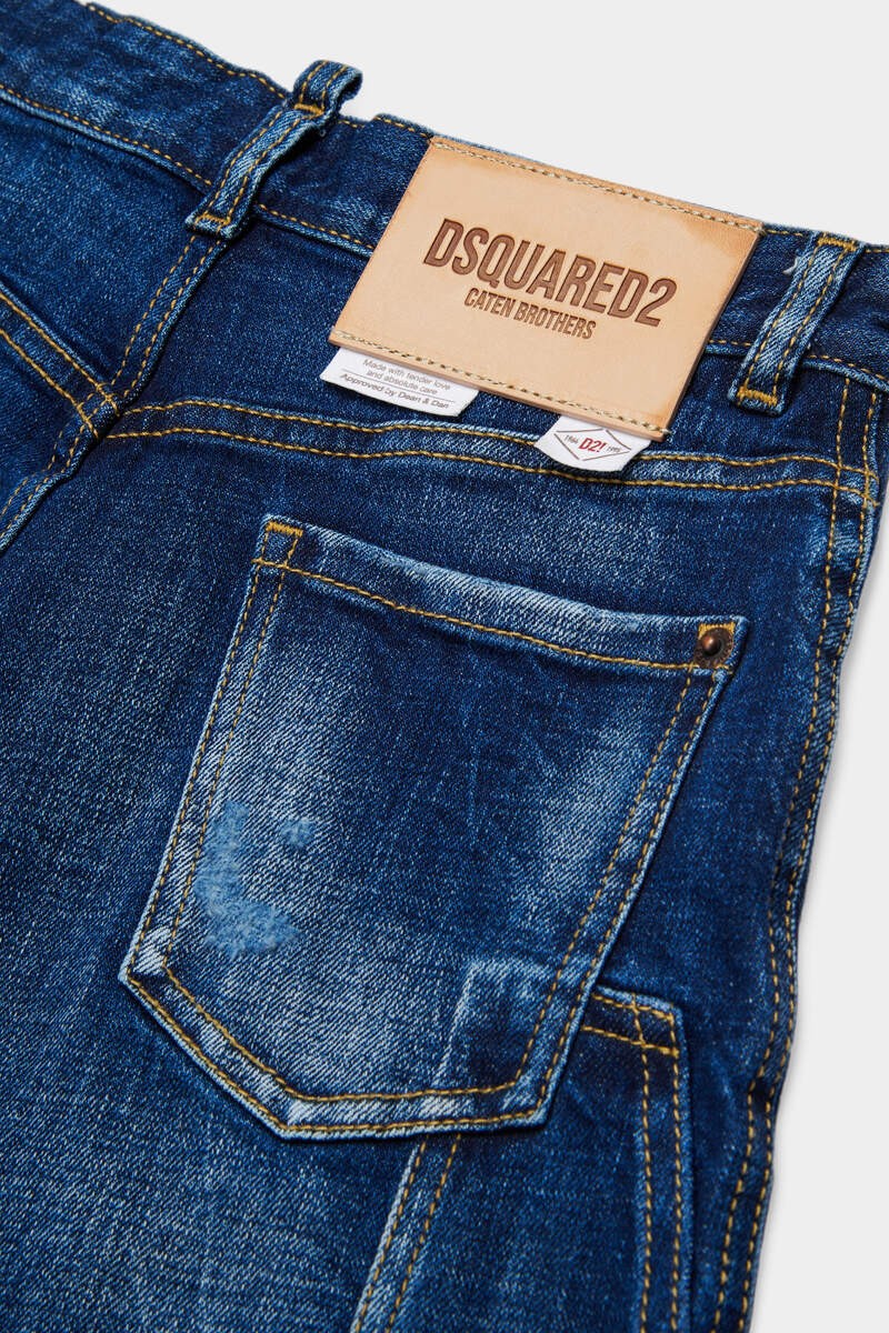 Shorts in denim blu scuro DQ3212D0AFS DQ01 DSQUARED2 