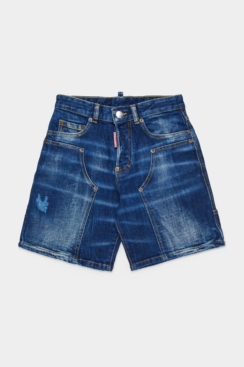 Shorts in denim blu scuro DQ3212D0AFS DQ01 DSQUARED2 