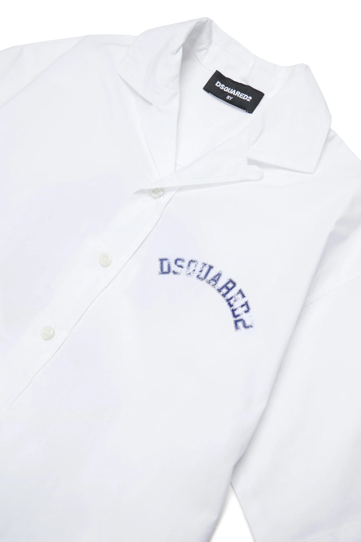 Camicia manica corta con logo DQ3223D007D DQ100 DSQUARED2 