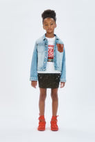 Giacca denim con logo stampato DQ3240D0AF3 DQ01 DSQUARED2 