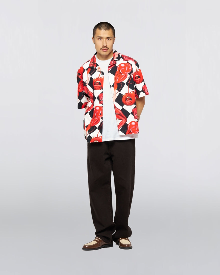 Miki kim cherry shirt ss I036558 0867 EDWIN 