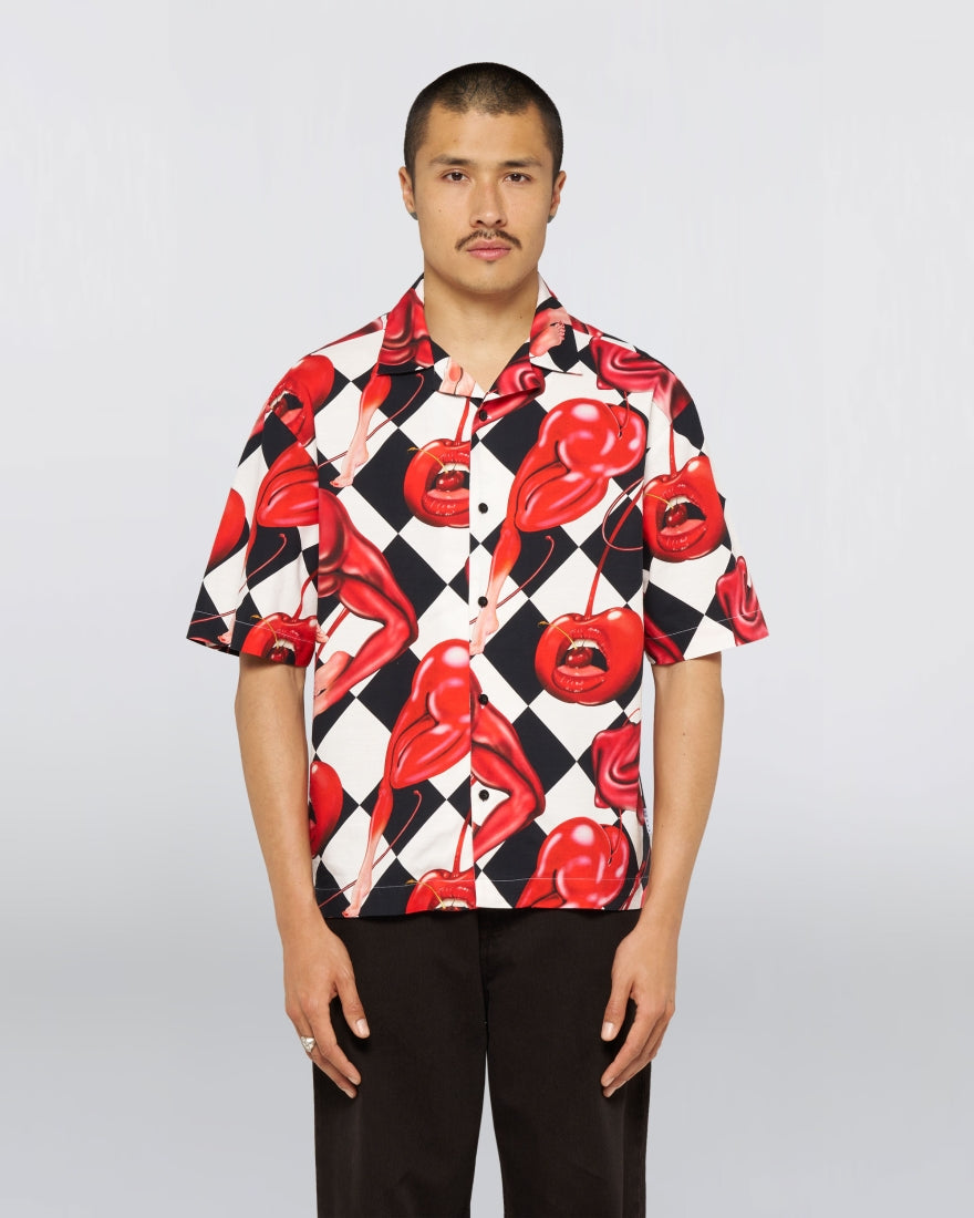 Miki kim cherry shirt ss I036558 0867 EDWIN 