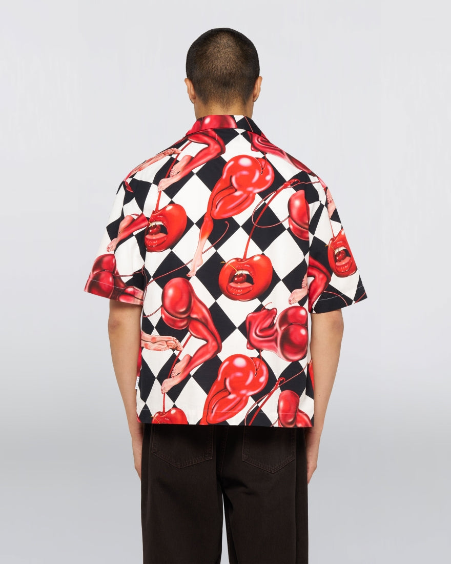 Miki kim cherry shirt ss I036558 0867 EDWIN 