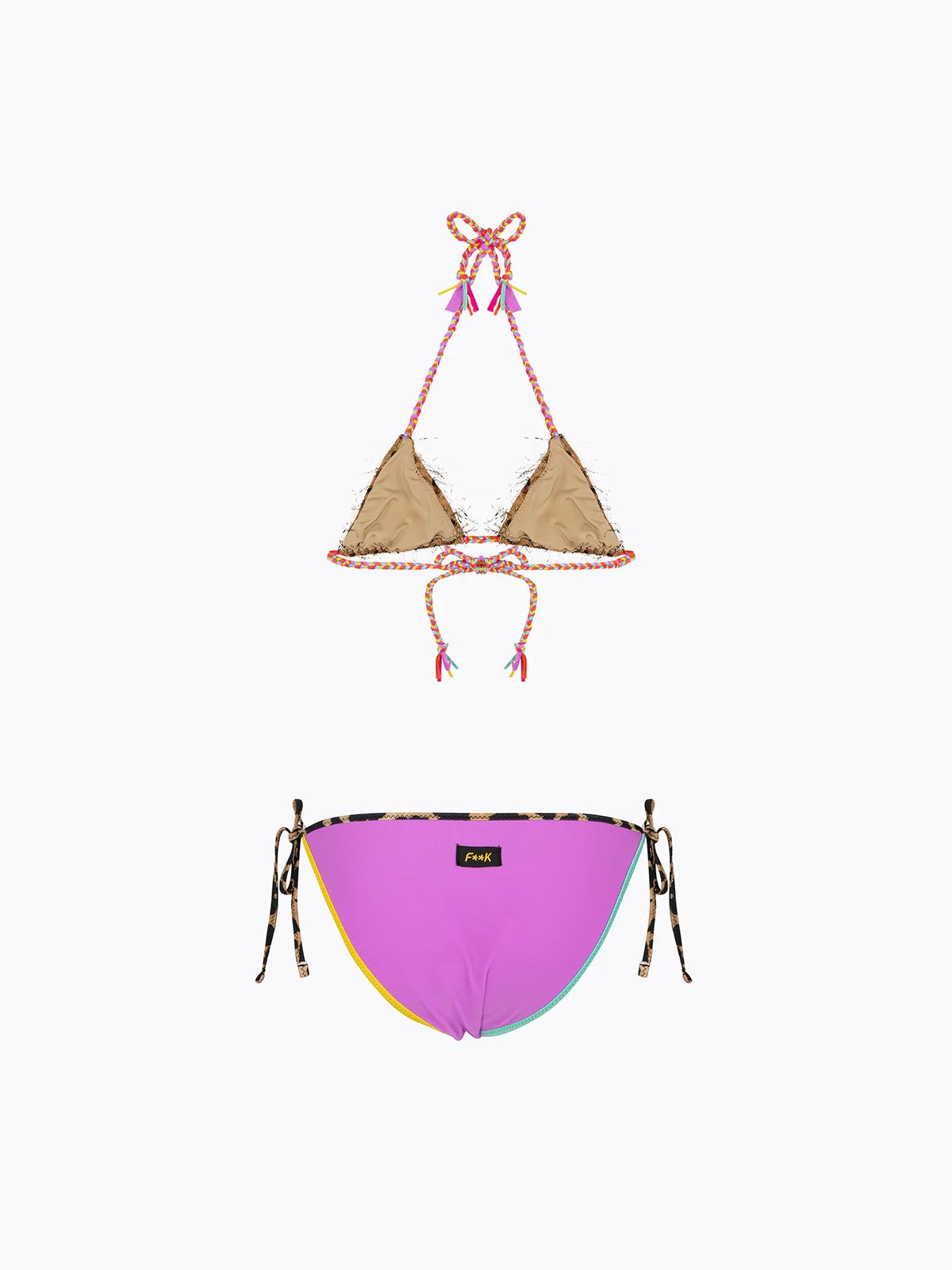 Bikini Bambina F**K Triangolo con Slip Regolabile Fantasia FJ26SG0100X 02 F**K 
