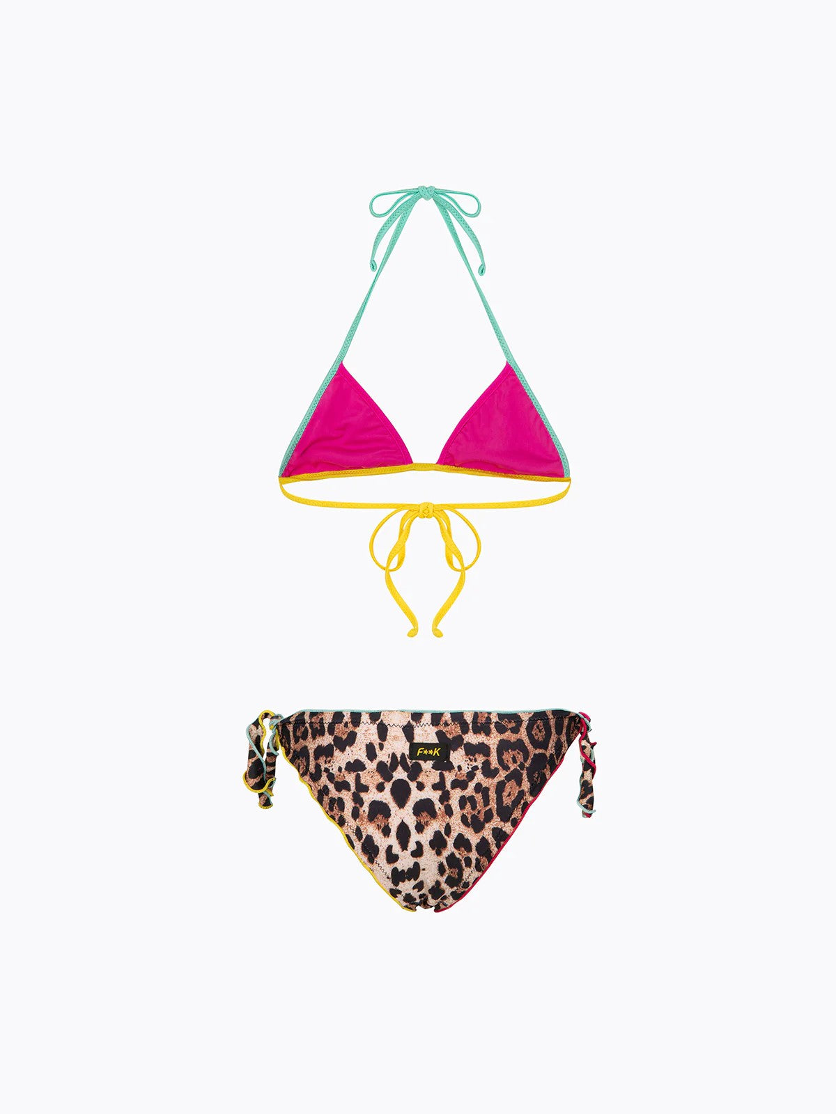 Bikini Bambina F**K Triangolo con Slip Regolabile Fantasia FJ26SG0110X 02 F**K 