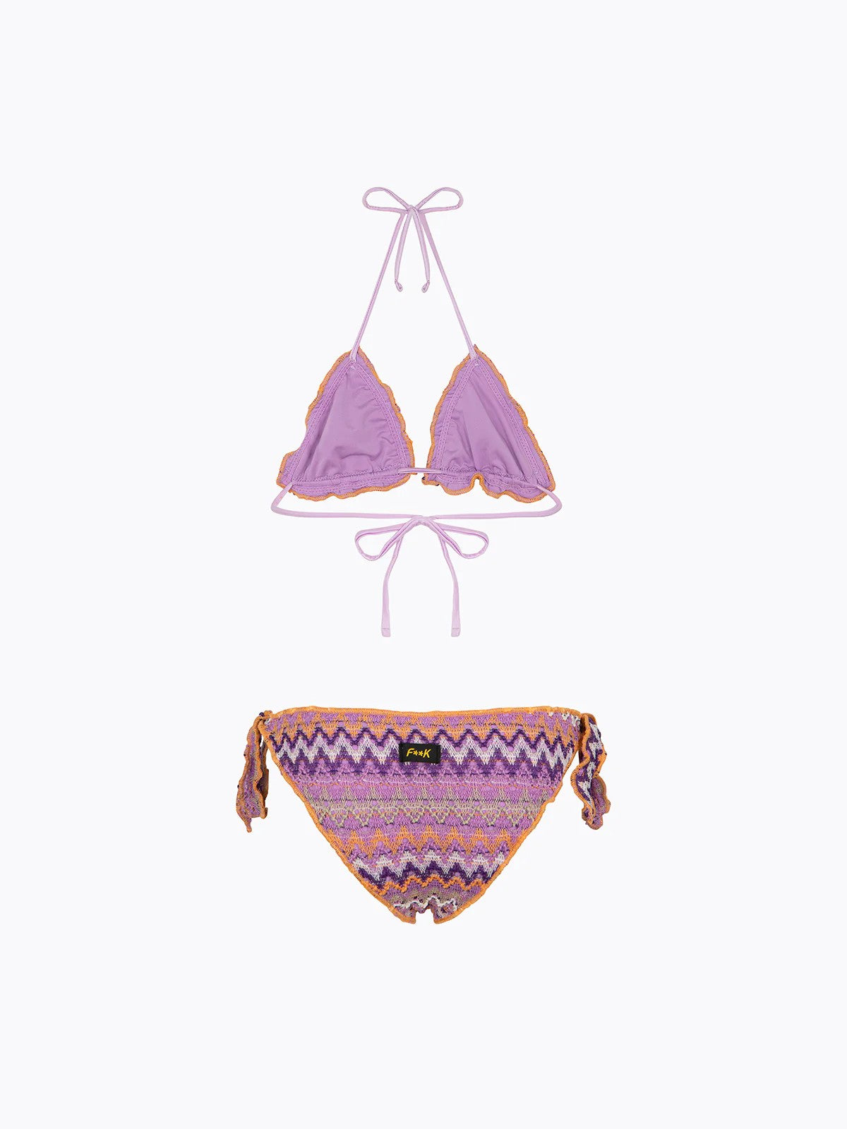 Bikini Bambina F**K Triangolo con Slip Regolabile Multicolor FJ26SG0220 MC F**K 