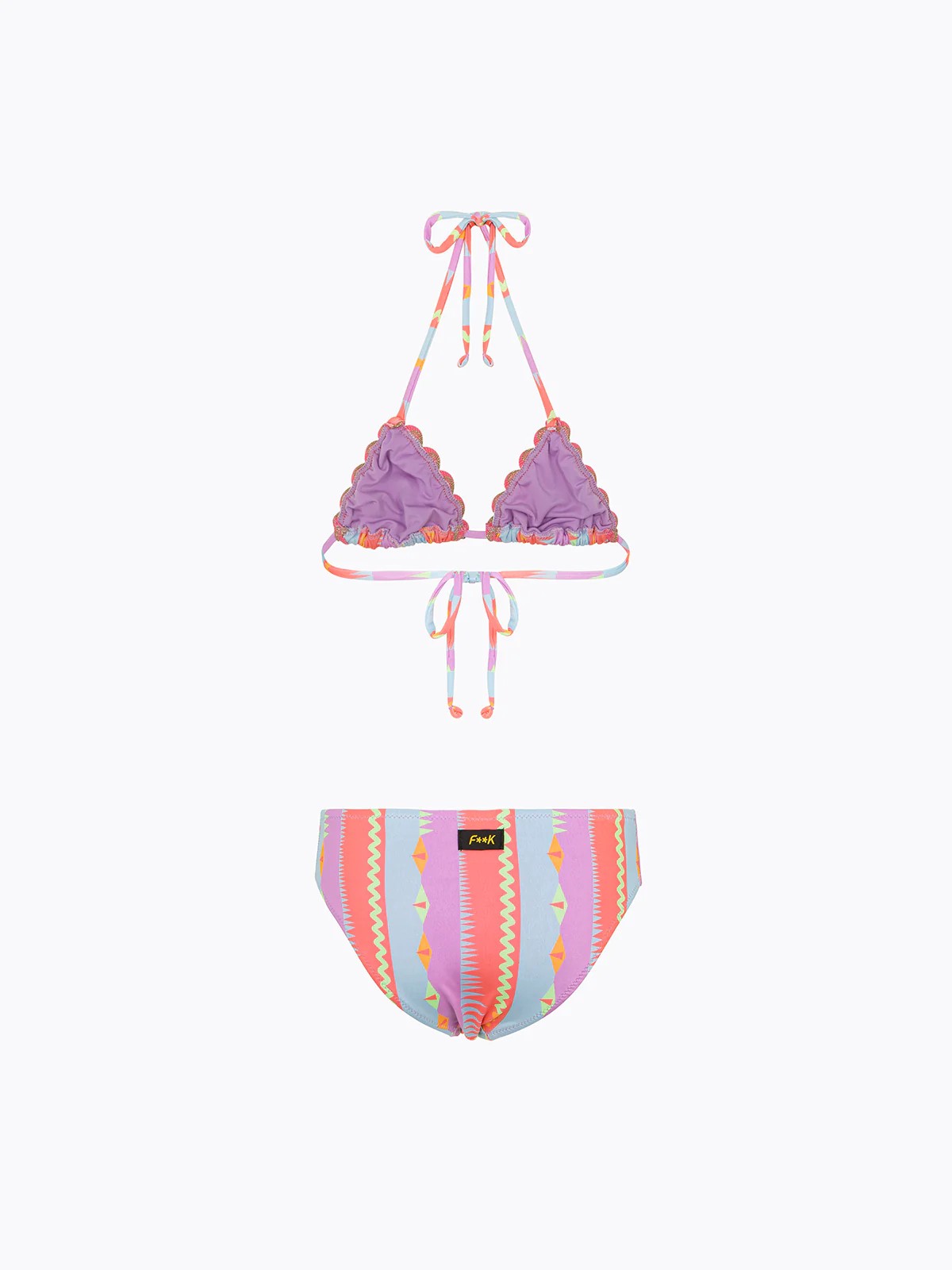 Bikini Bambina F**K Triangolo con Slip Fisso Fantasia FJ26SG0330X 24 F**K 