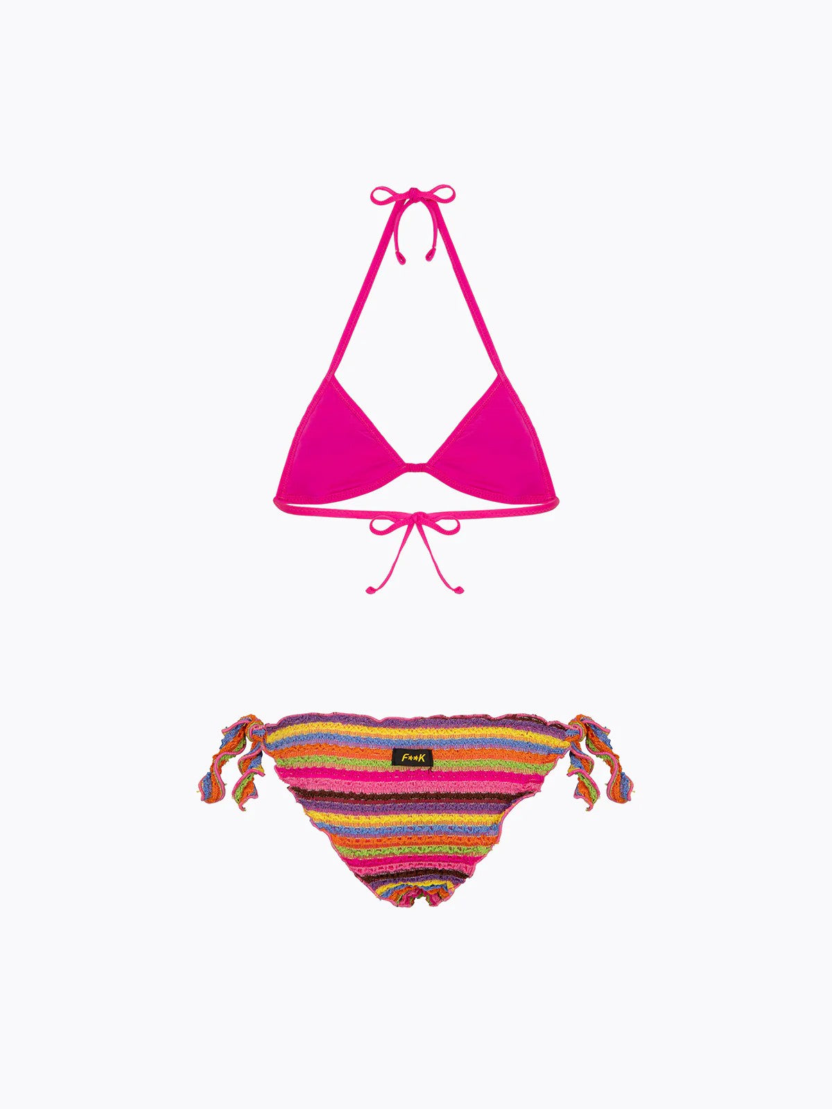Bikini Bambina F**K Triangolo con Slip Regolabile Multicolor FJ26SG0600 MC F**K 