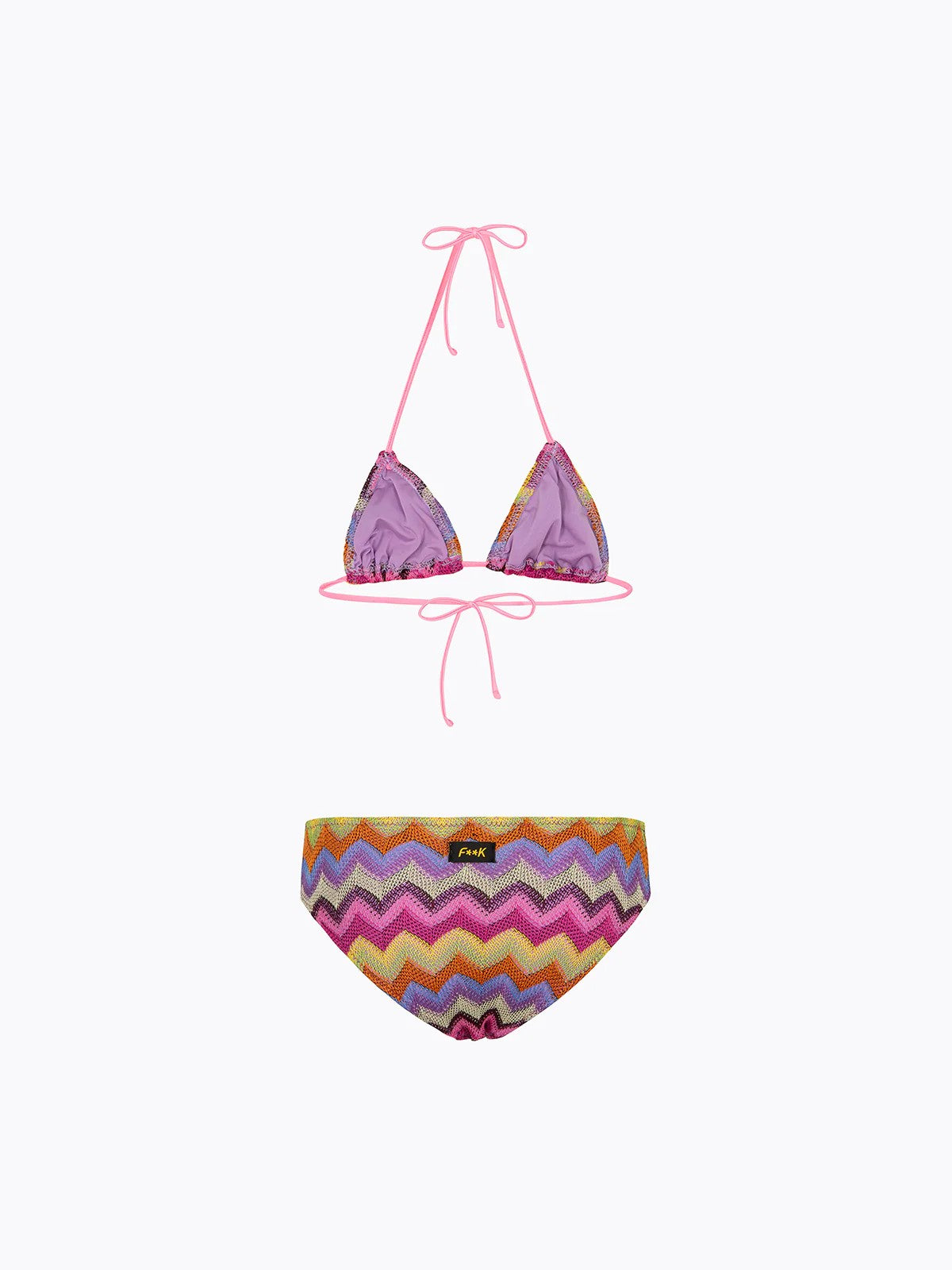 Bikini Bambina F**K Triangolo con Slip Fisso Multicolor FJ26SG0610 MC F**K 