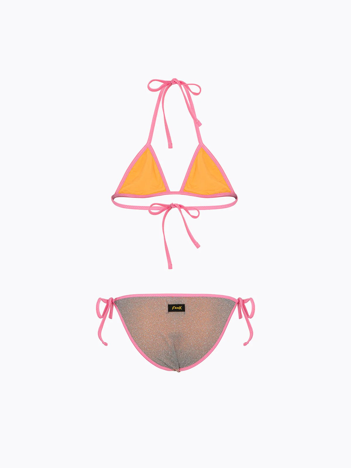 Bikini Bambina F**K Triangolo con Slip Regolabile Arancione FJ26SG0620 OR F**K 