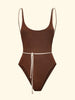 Monokini donna marrone