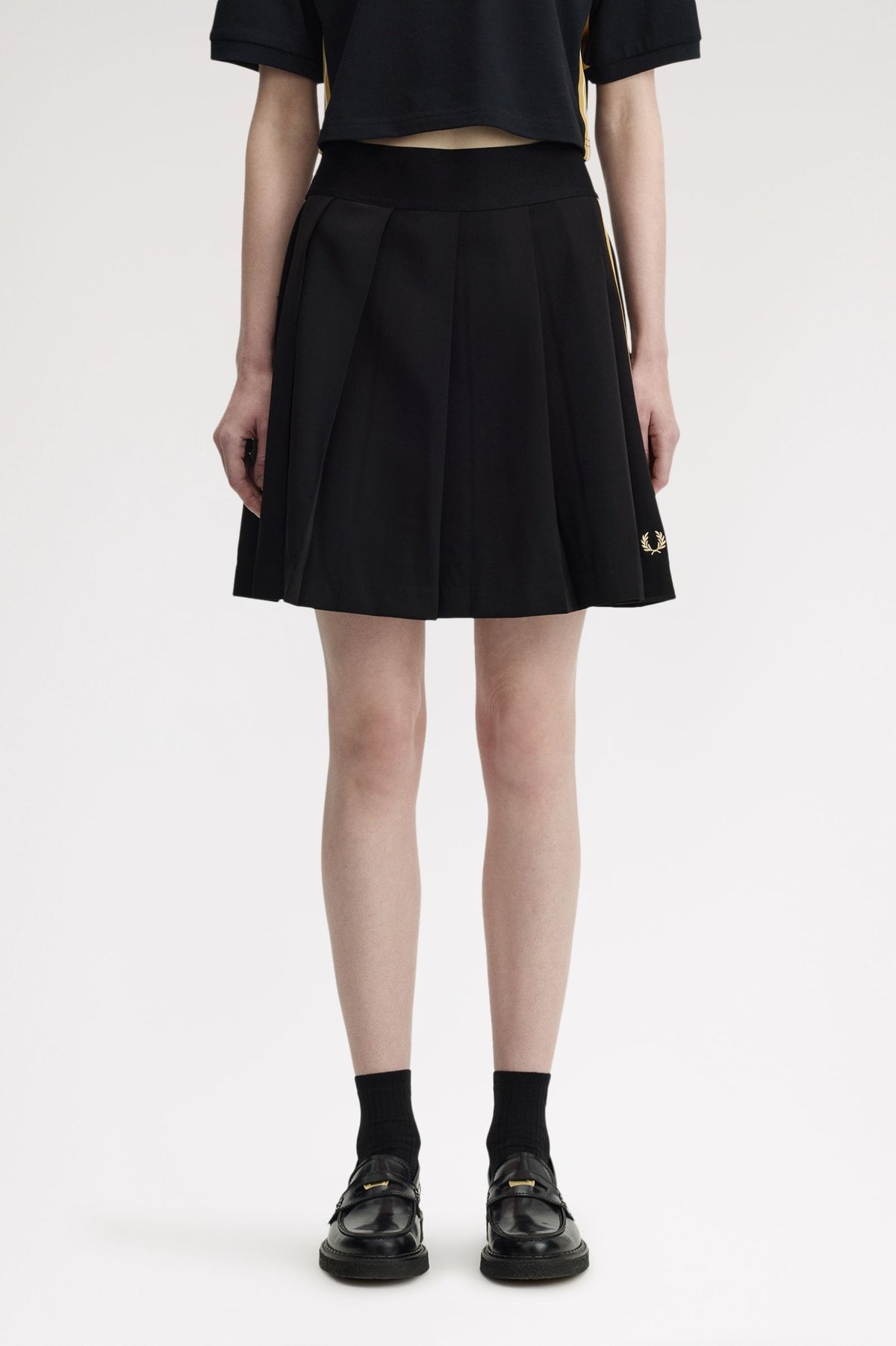 Gonna plissettata con fettuccia E210657 90A FRED PERRY 