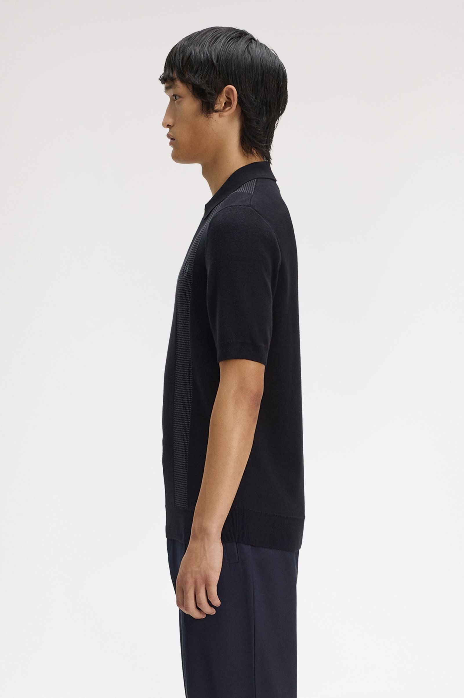 Polo In Maglia Con Inserto K231058 102 FRED PERRY 