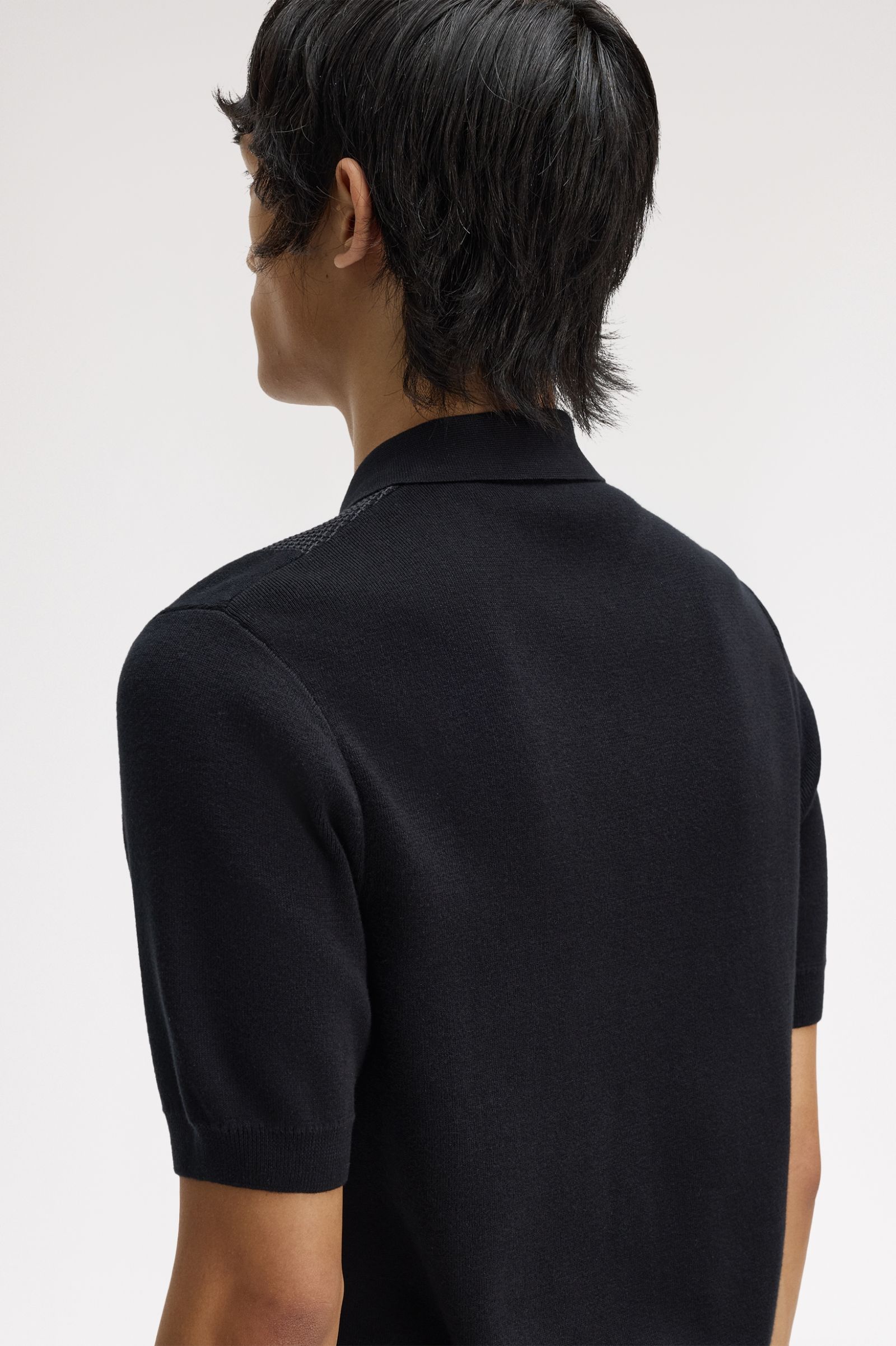 Polo In Maglia Con Inserto K231058 102 FRED PERRY 