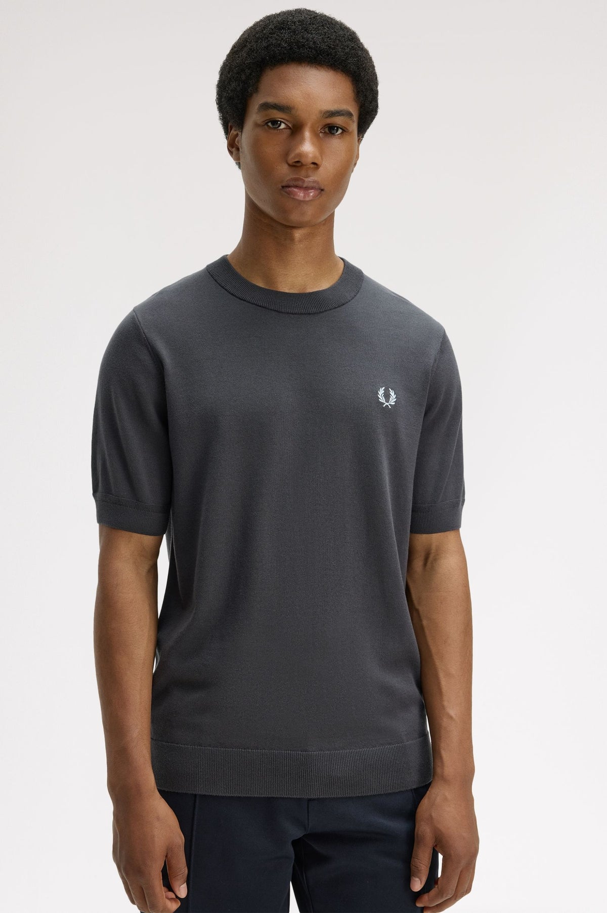 T-shirt in maglia di cotone K232258 297 FRED PERRY 