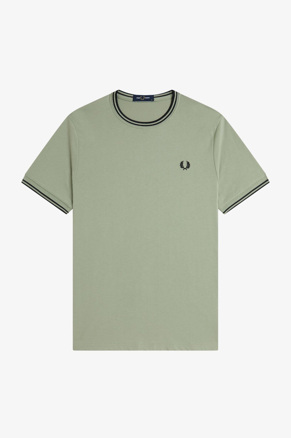 T-shirt con doppia riga M1588V57 S23 FRED PERRY 