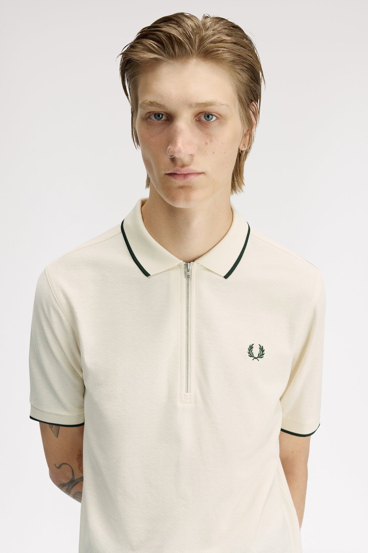 Polo in piqué crêpe M238357 560 FRED PERRY 