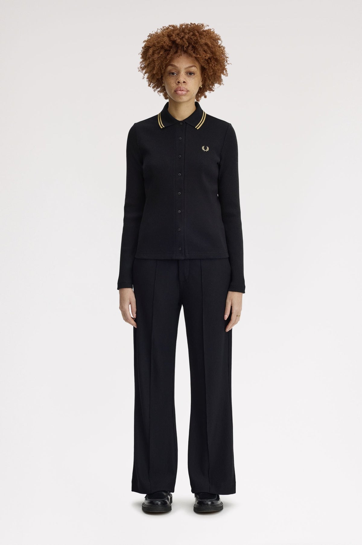 Pantaloni in tricot a coste T210757 102 FRED PERRY 