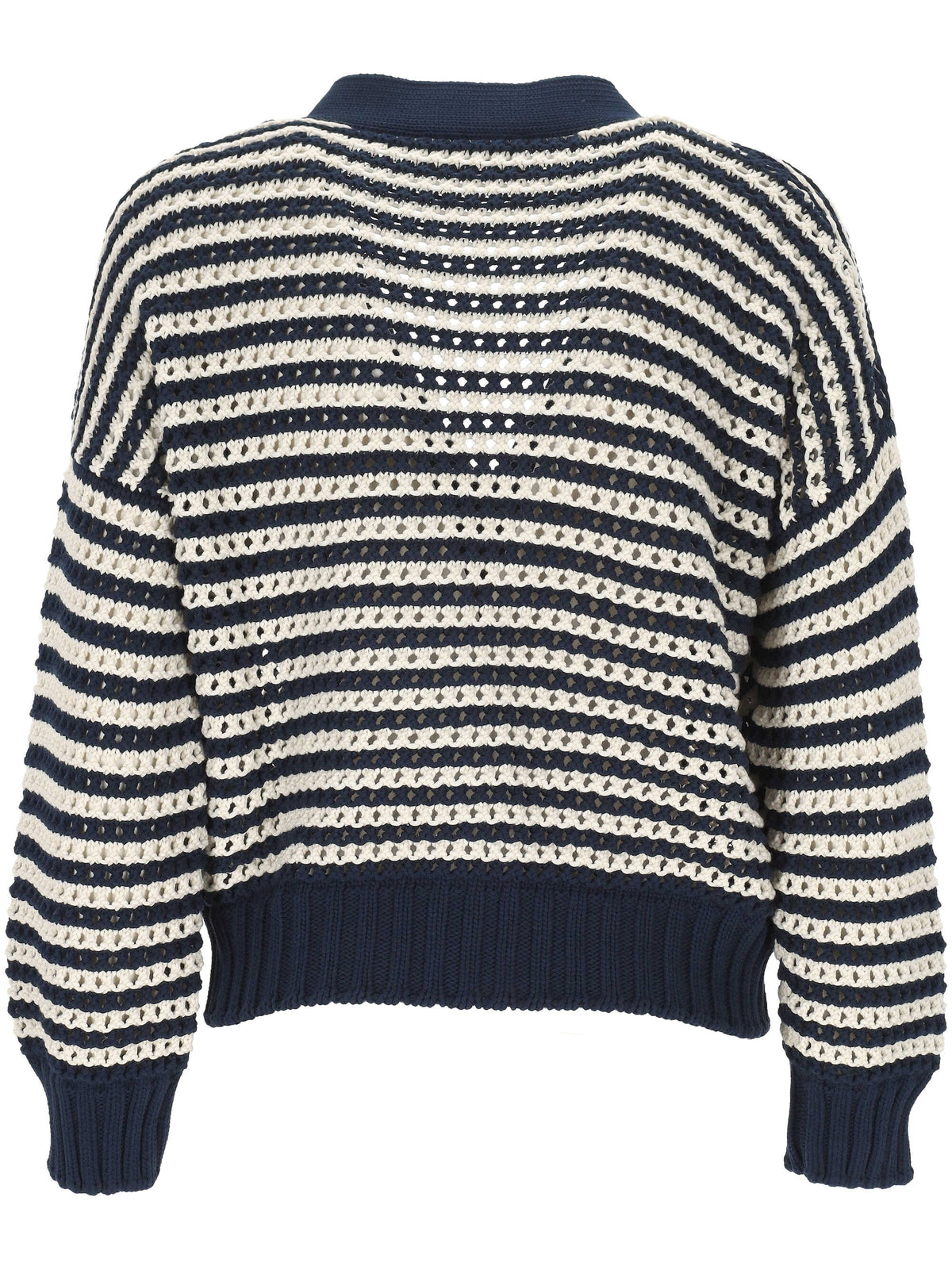 Cardigan a maglia traforata a righe 10220/18420 598 GRAN SASSO 