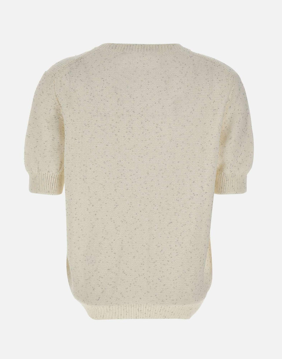 Maglia a maniche corte con paillettes 13231/32430 004 GRAN SASSO 