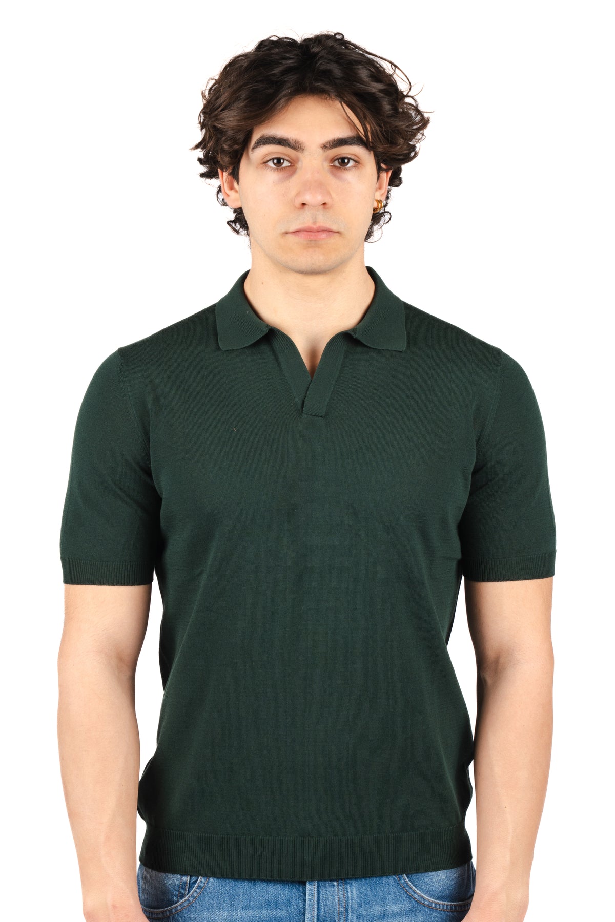 Polo con scollo a v 57132/20689 491 GRAN SASSO 