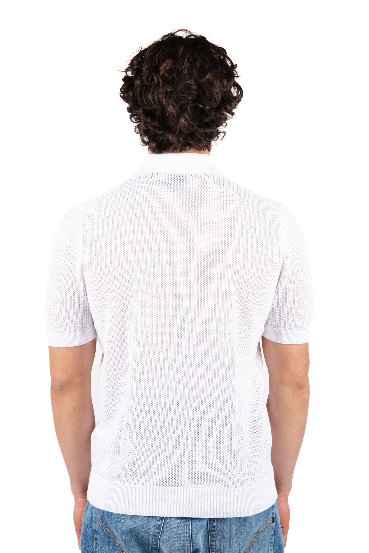 Camicia con lavorazione in micro rete 57180/20611 002 GRAN SASSO 