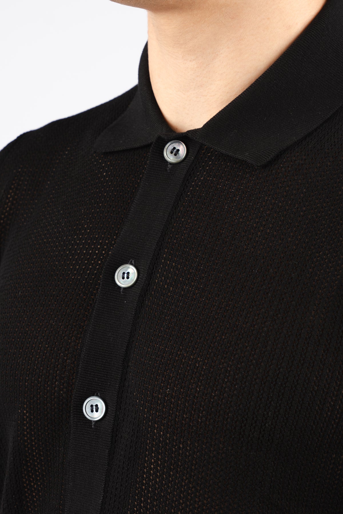Camicia con lavorazione in micro rete 57180/20611 099 GRAN SASSO 
