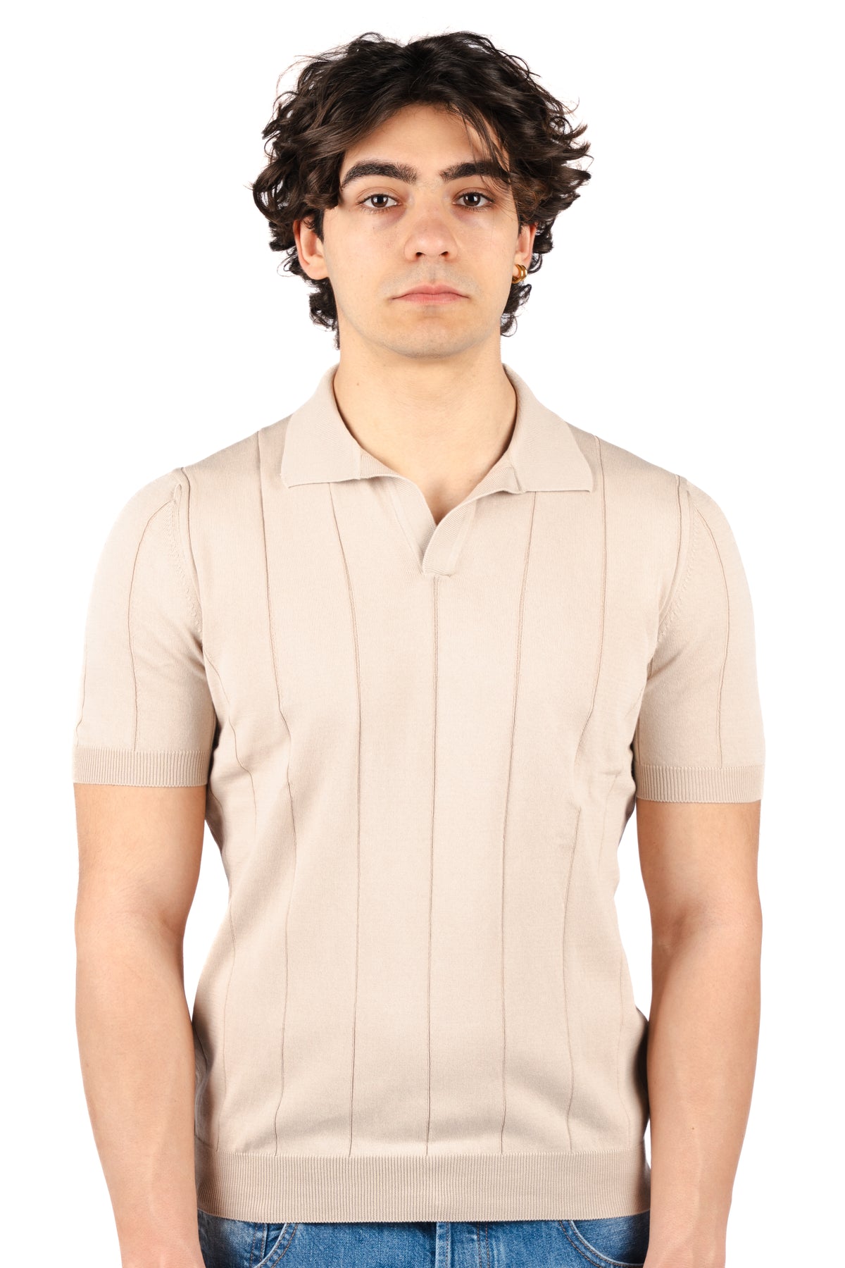Polo in cotone jacquard 57191/20660 010 GRAN SASSO 