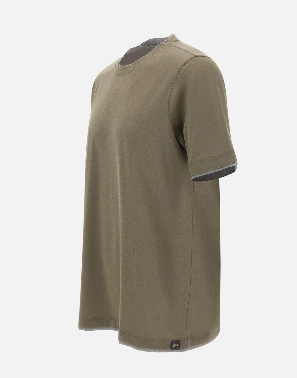 T-shirt con profili a contrasto 60123/73710 480 GRAN SASSO 