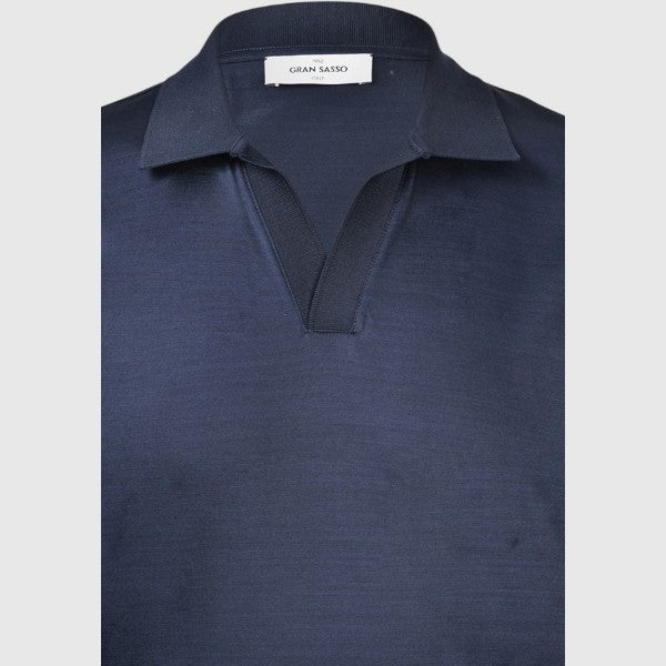 Polo skipper jersey in filo di scozia 60189/74020 598 GRAN SASSO 