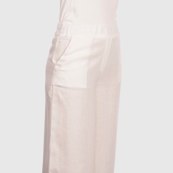 Pantalone palazzo in lino 76248/50000 001 GRAN SASSO 