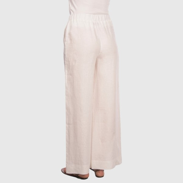 Pantalone palazzo in lino 76248/50000 001 GRAN SASSO 