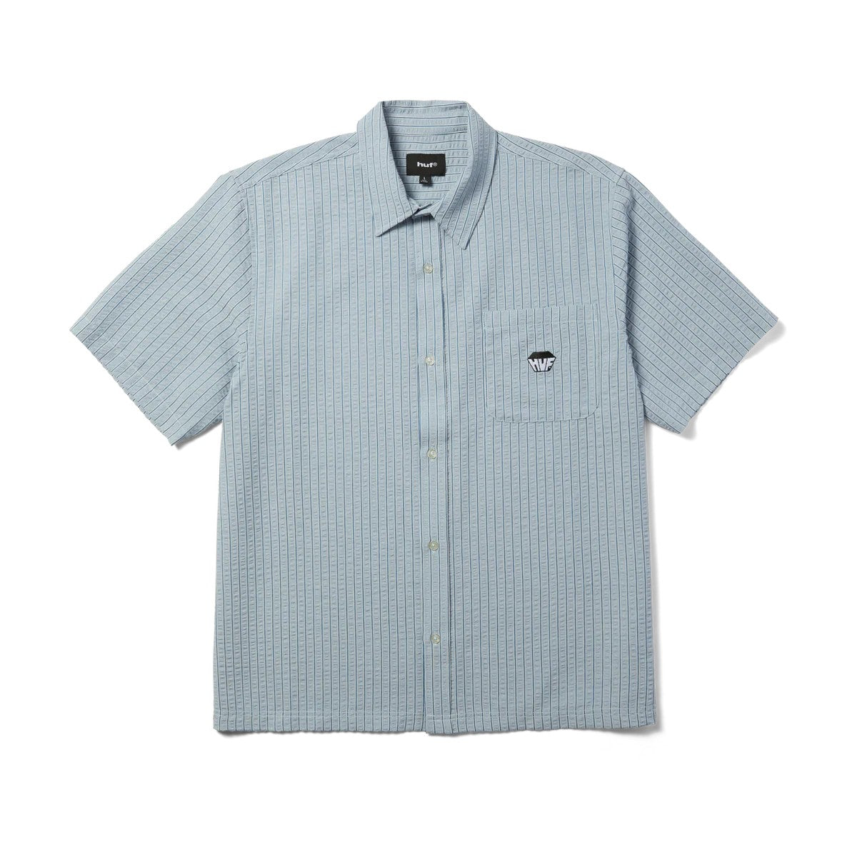 Big Block Striped Shirt BU00268 LBLUE HUF 