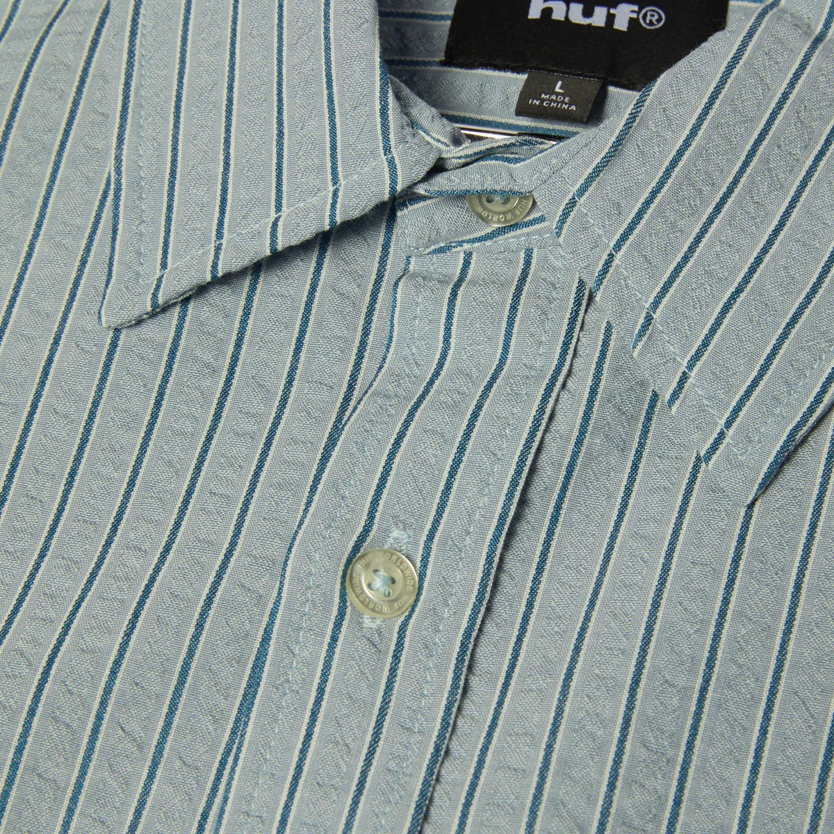 Big Block Striped Shirt BU00268 LBLUE HUF 