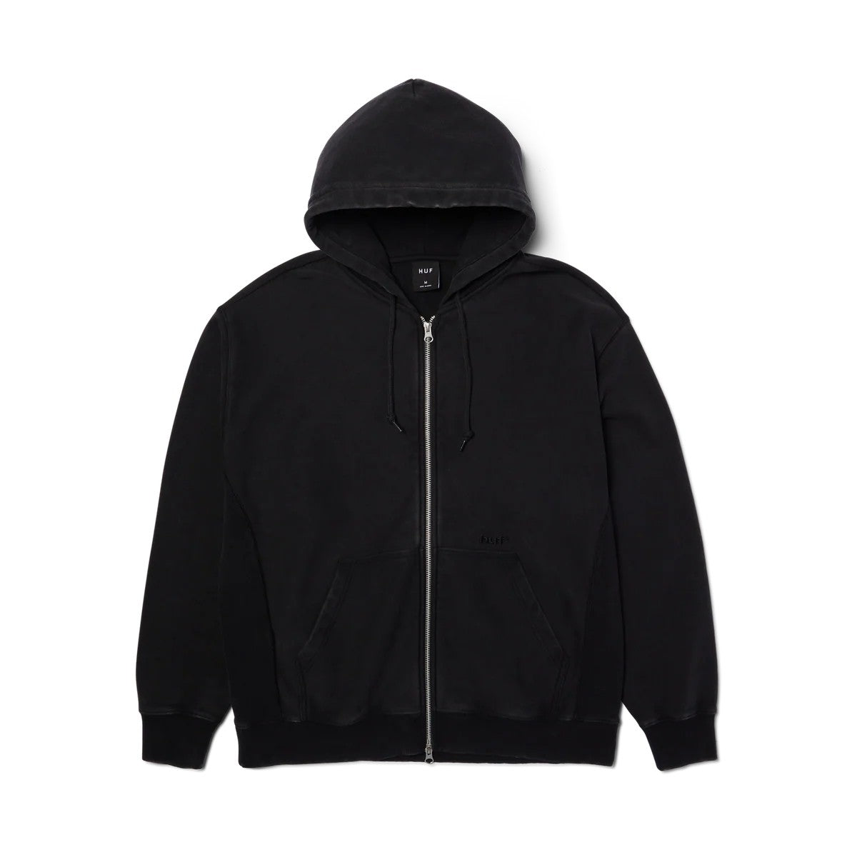 Pacific wash full-zip hoodie FL00252 BLACK HUF 