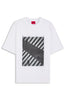 T-shirt con stampa artistica in jersey di cotone