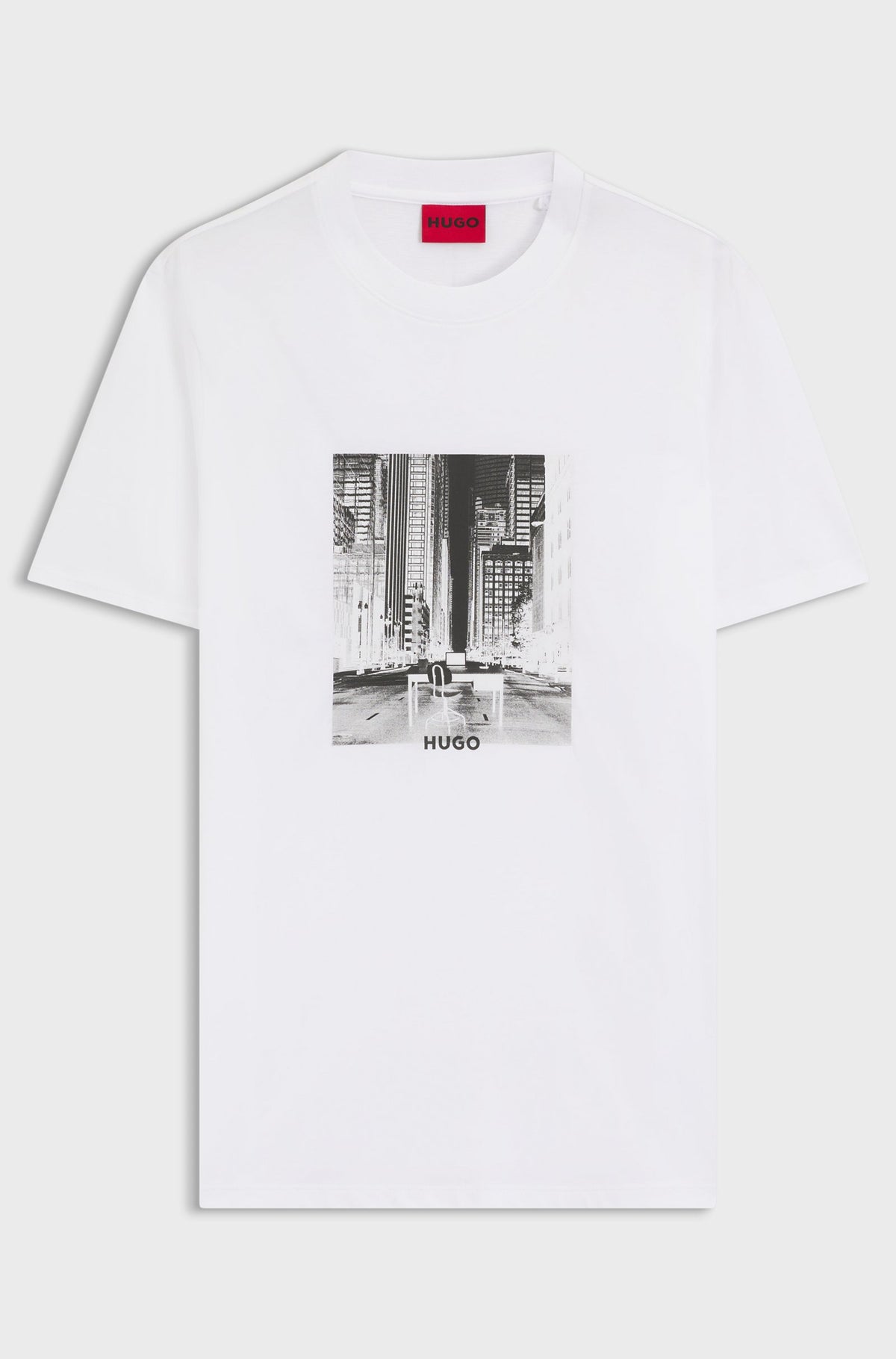 T-shirt in jersey di cotone con stampa grafica 50553755 100 HUGO 