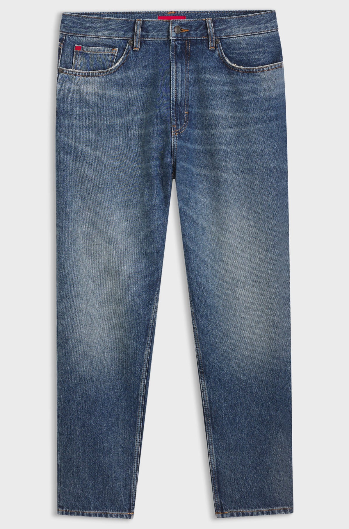 Jeans relaxed fit in denim di cotone egiziano blu 50556640 415 HUGO 