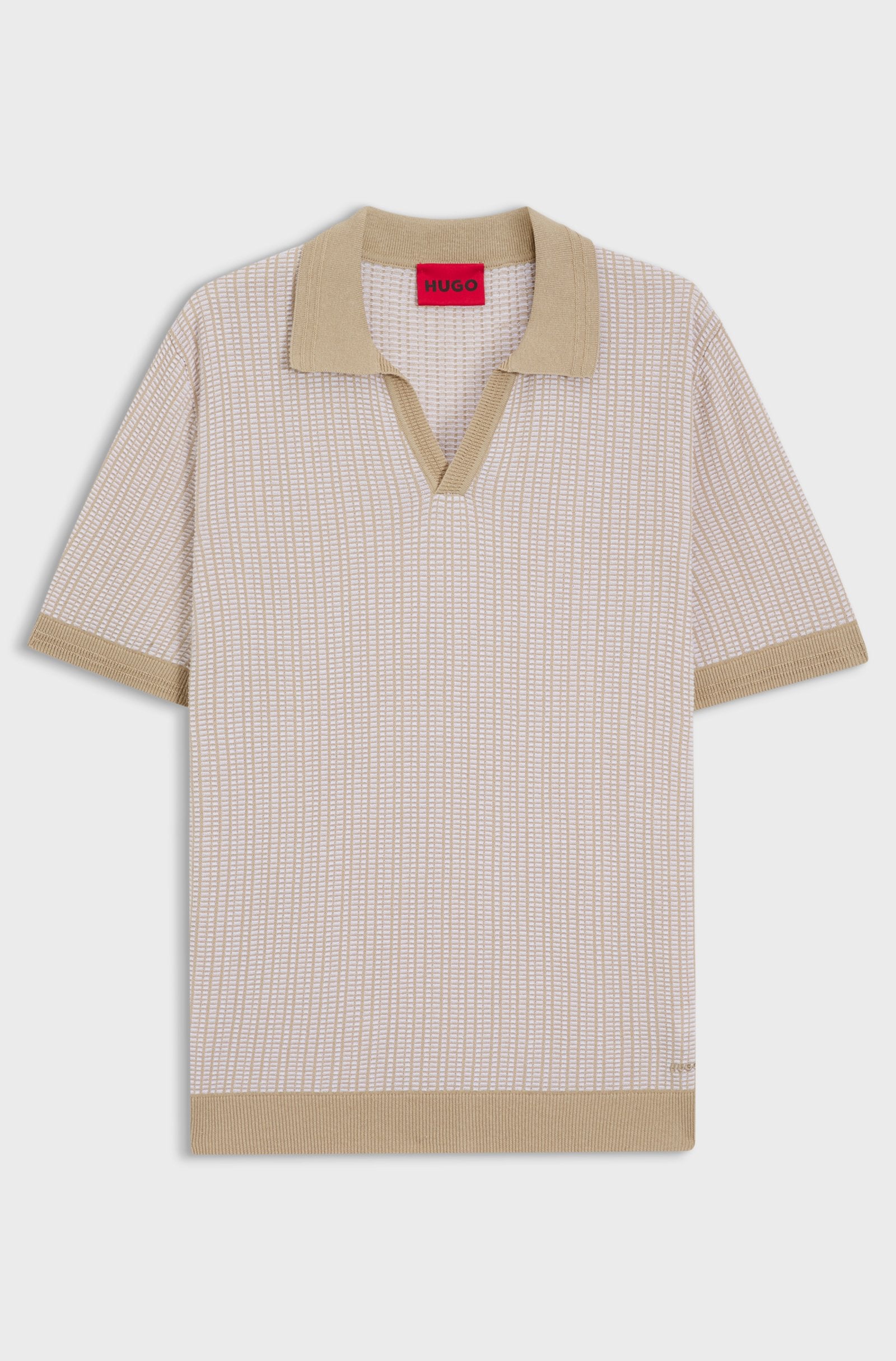 Maglione in cotone e lino con colletto Johnny 50557361 269 HUGO 