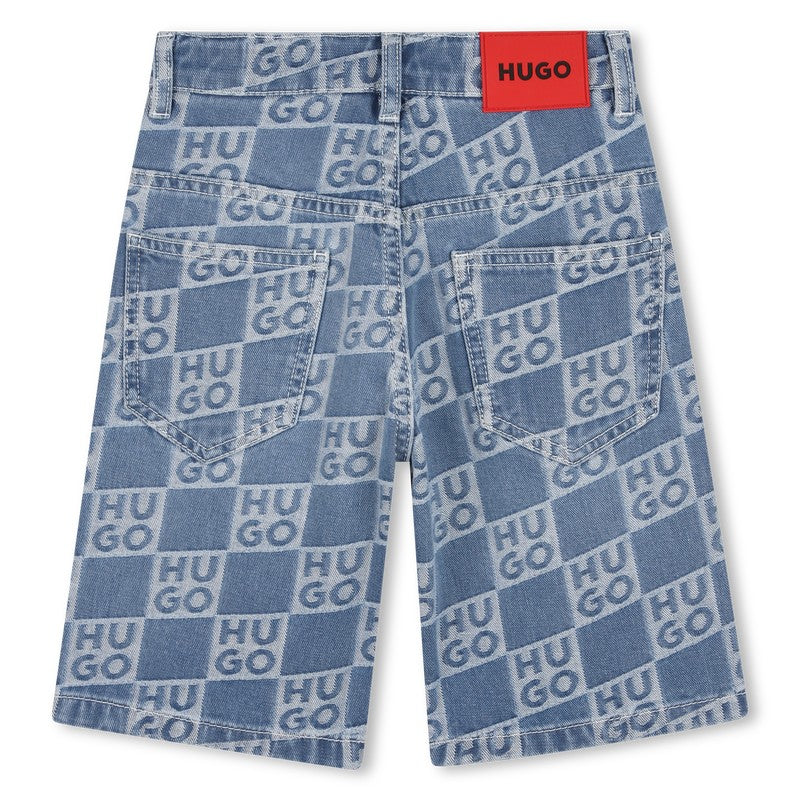 Bermuda in denim con monogramma G00996 Z25 HUGO 