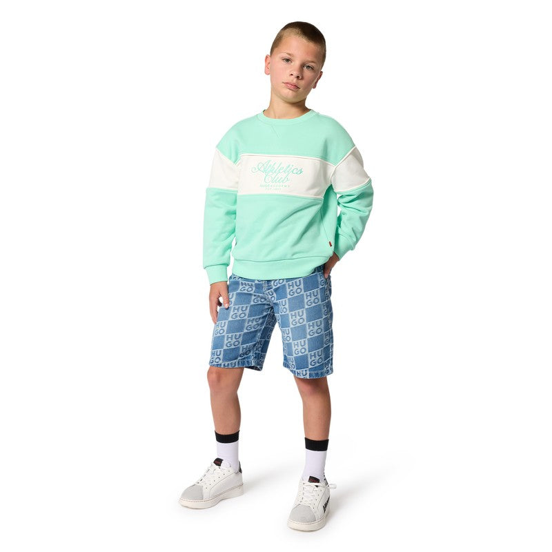 Bermuda in denim con monogramma G00996 Z25 HUGO 