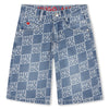 Monogram denim Bermuda shorts