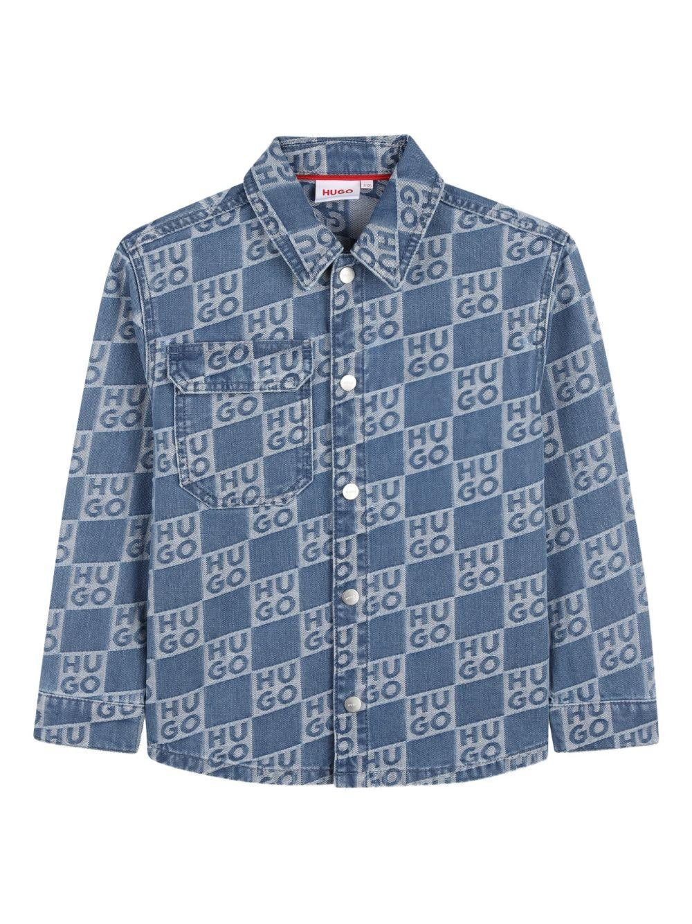 Camicia con monogramma G01004 Z25A HUGO 